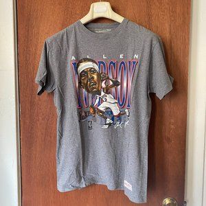 Mitchell & Ness Allen Iverson gray tee shirt size large